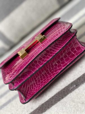 wholesale quality hermes constance 19 shinny niloticus crocodile j5 rose scheherazade ghw